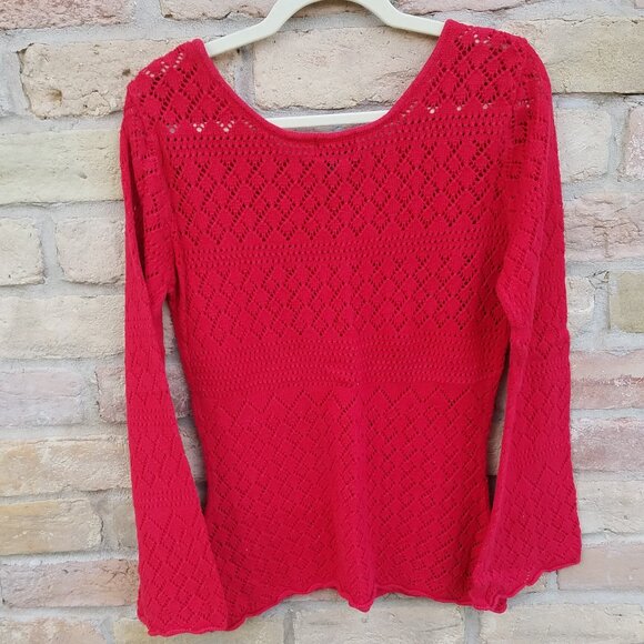 Forenza Red Knit Women's Large Sweater - Picture 5 of 5